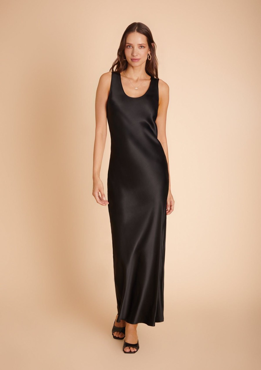 Women Gilda & Pearl Midi Dresses | Aria Silk Maxi Dress Black