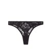 Women Gilda & Pearl Thongs | Rita Sheer Leavers Lace Thong Black