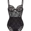 Women Gilda & Pearl Bodysuits | Emelia Vintage Lace Body Black