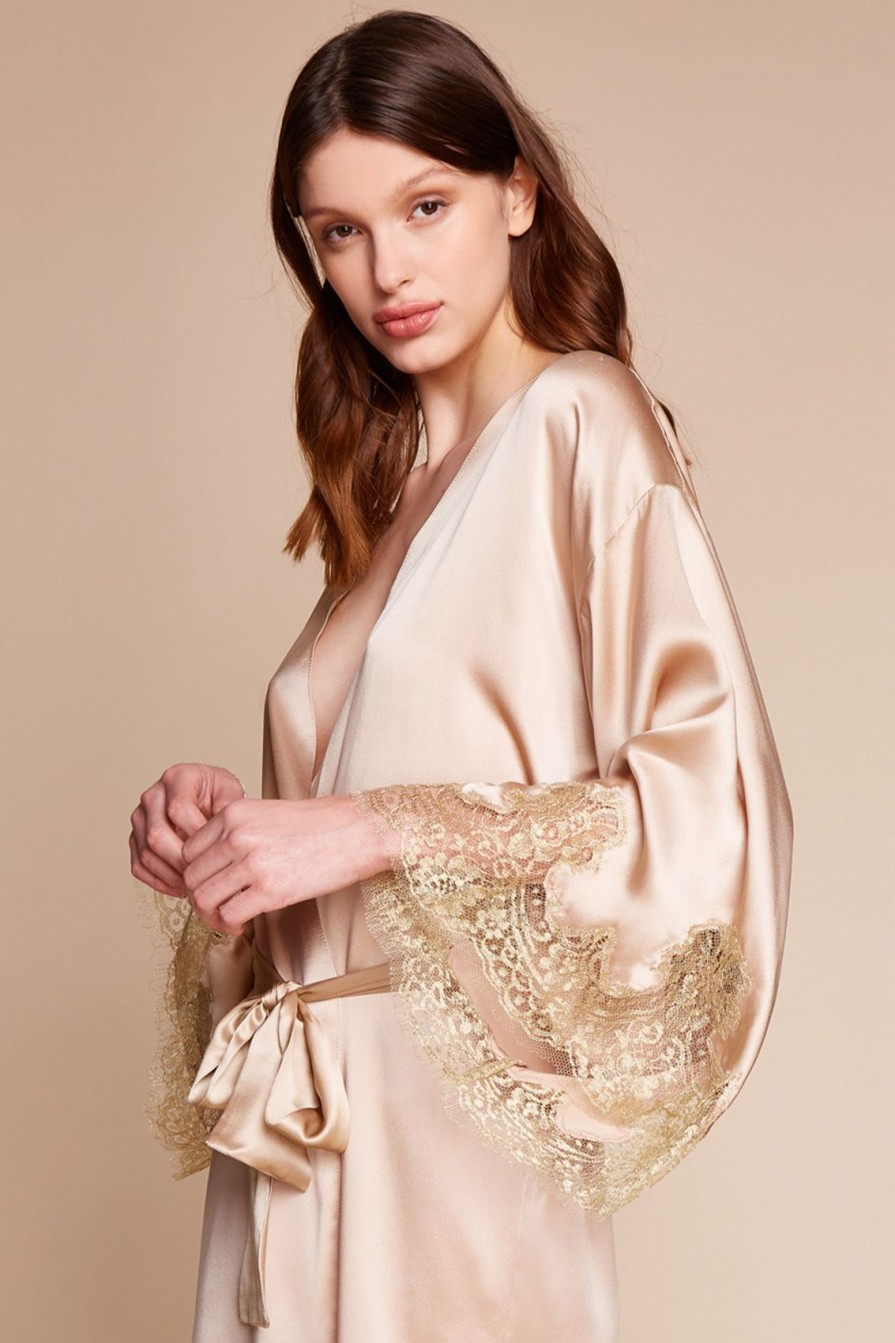 Women Gilda & Pearl Robes | Gina Short Robe Ivory