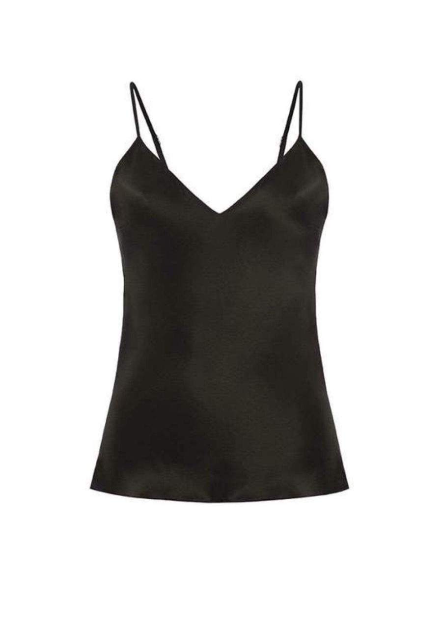 Women Gilda & Pearl Silk Camisoles & Tops | Sophia Camisole Black