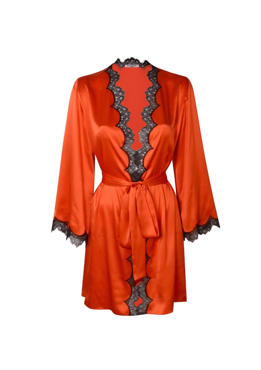 Women Gilda & Pearl Robes | Josephine Short Robe Jewel/Black