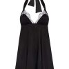 Women Gilda & Pearl Babydolls | Lovers Of Montparnasse Silk Babydoll Black