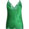 Women Gilda & Pearl Camisoles & Shorts | Emeralds In My Boudoir Silk Camisole Jewel Green