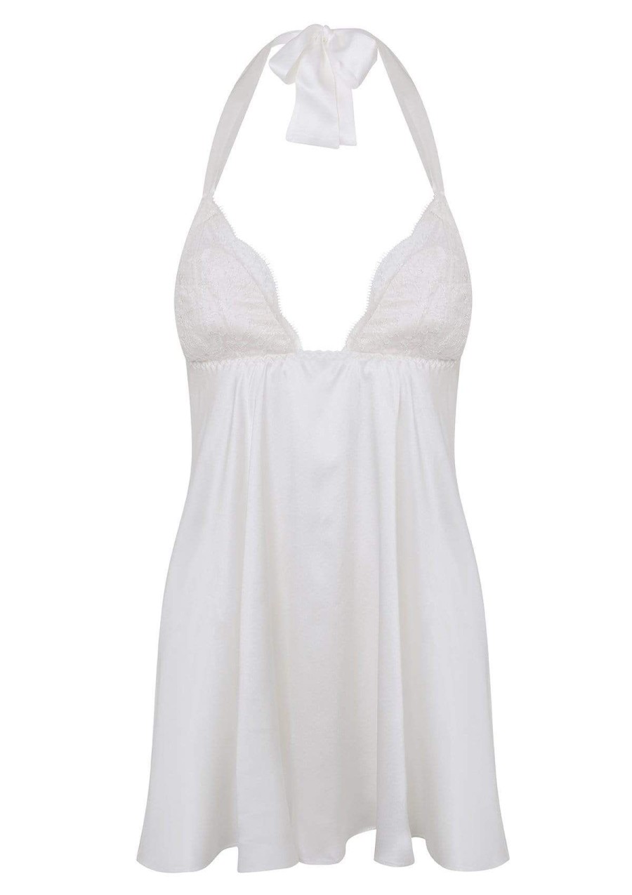 Women Gilda & Pearl Babydolls | Lovers Of Montparnasse Silk Babydoll Ivory