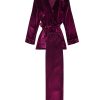 Women Gilda & Pearl Co-Ords | Saratoga Velvet Pyjama Damson