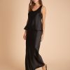 Women Gilda & Pearl Co-Ords | Aria Silk Maxi Skirt Black