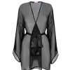 Women Gilda & Pearl Robes | Ava Sheer Robe Black