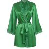 Women Gilda & Pearl Robes | Emeralds In My Boudoir Silk Robe Jewel Green