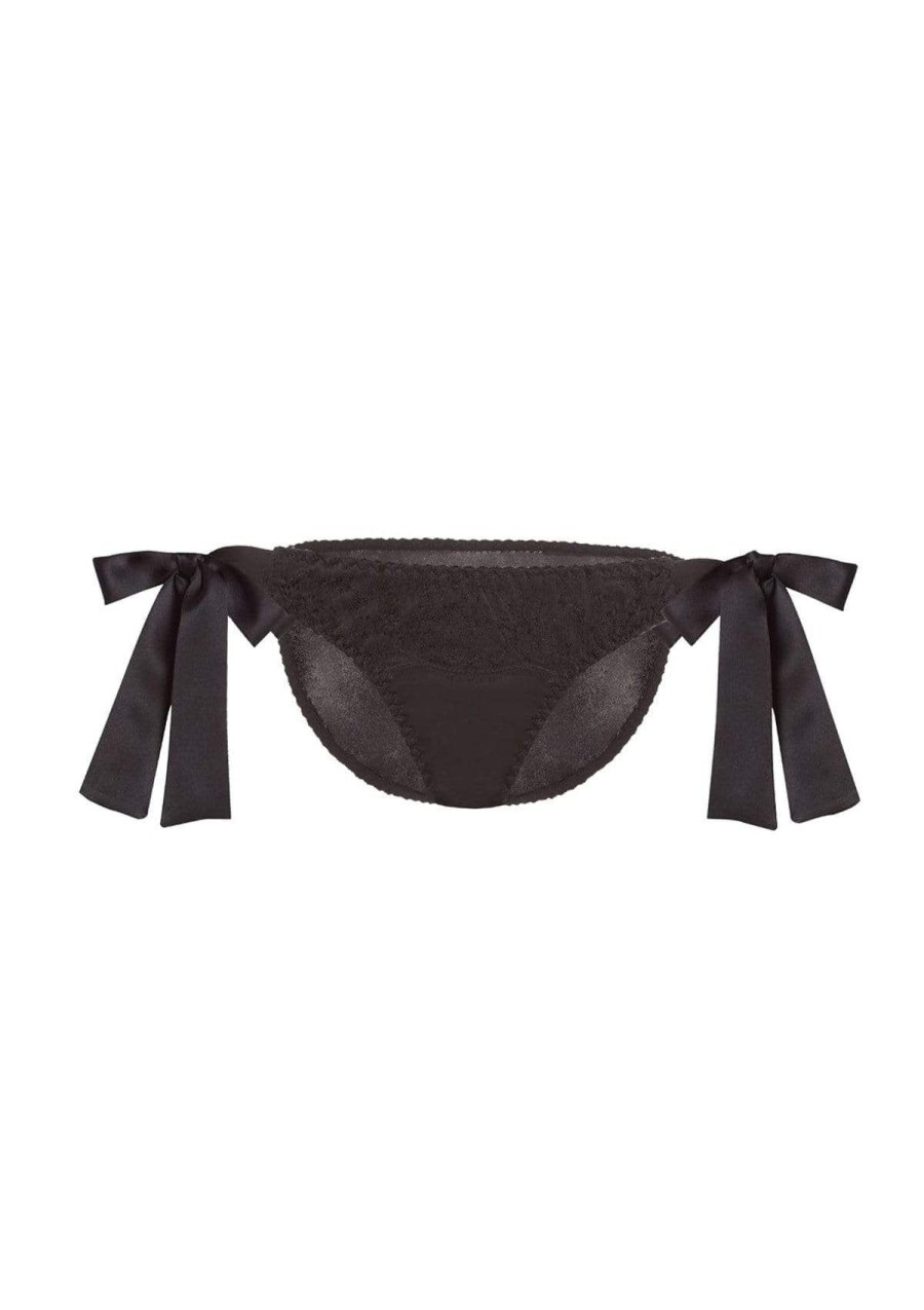 Women Gilda & Pearl Tie-Side Knickers | Lovers Of Montparnasse Tie-Side Knicker Black