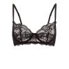 Women Gilda & Pearl Underwired Bras | Rita Sheer Leavers Lace Bra Black