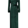 Women Gilda & Pearl Midi Dresses | Saratoga Velvet Robe Emerald