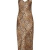 Women Gilda & Pearl Midi Dresses | Golden Hollywood Slip Leopard