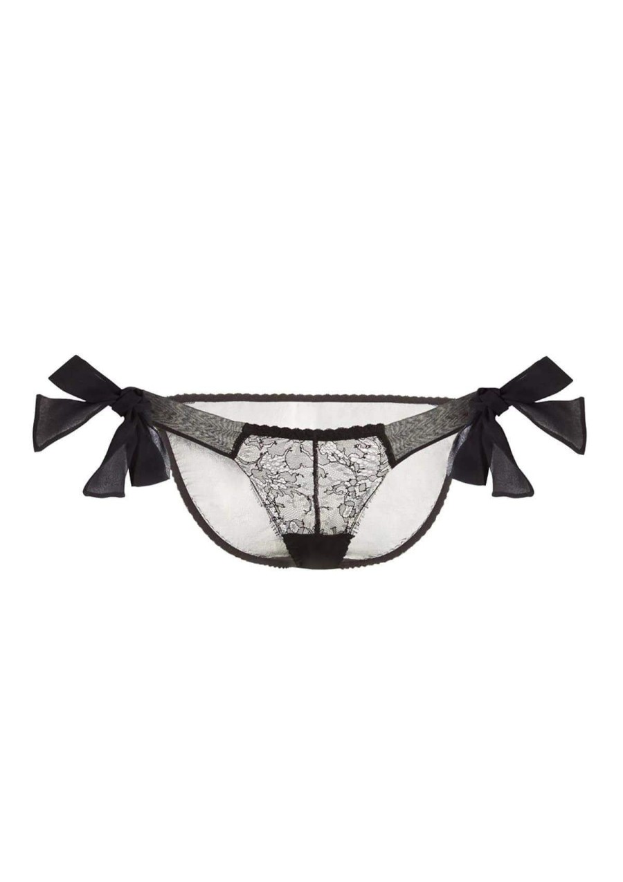 Women Gilda & Pearl Tie-Side Knickers | Ava Tie-Side Knicker Black