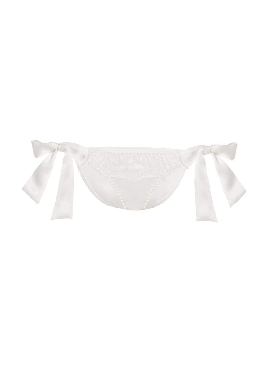 Women Gilda & Pearl Tie-Side Knickers | Lovers Of Montparnasse Tie-Side Knicker Ivory