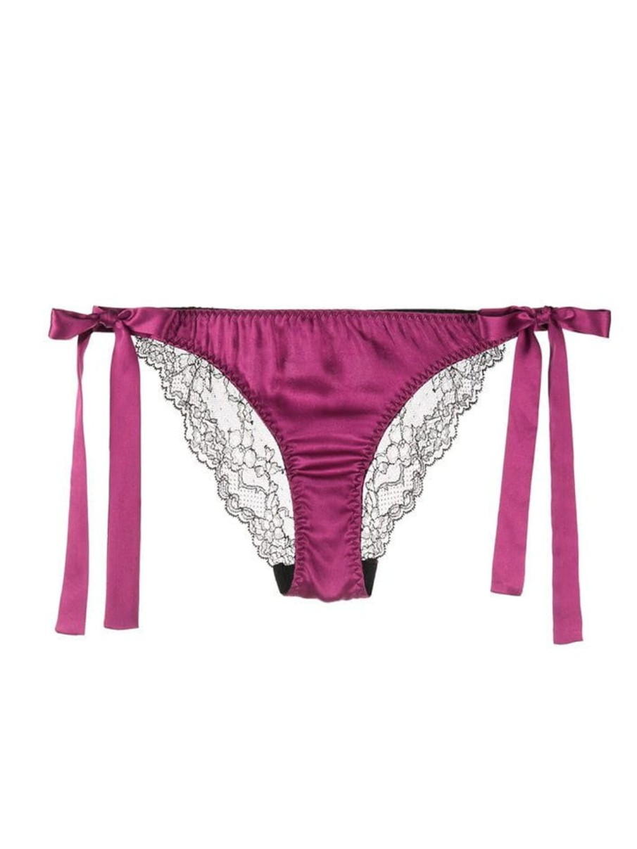 Women Gilda & Pearl Tie-Side Knickers | Ella Tie-Side Knicker Cassis