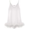 Women Gilda & Pearl Mini Dresses | Diana Silk And Marabou Feather Babydoll Ivory