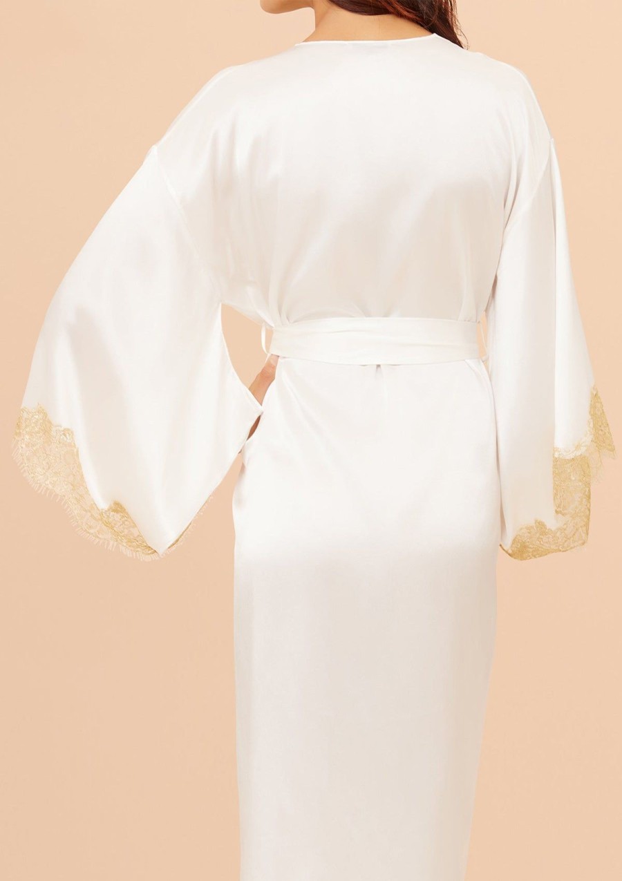 Women Gilda & Pearl Robes | Gina Long Robe Ivory